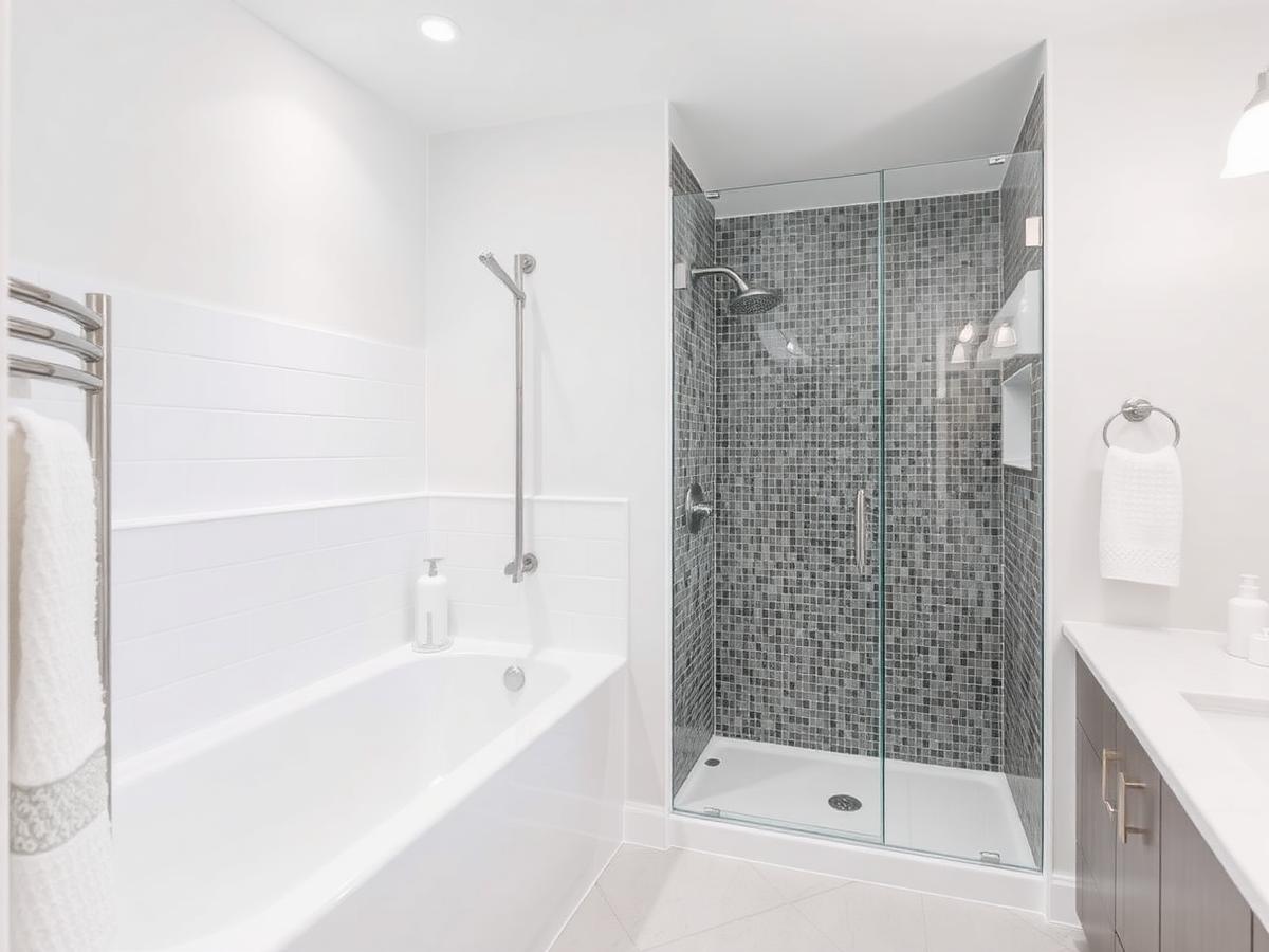 Low-maintenance acrylic bath and shower system
